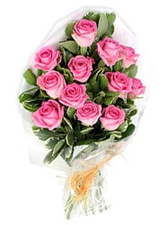 Ankara Keçiören Ostim çiçek gönderimi firması ürünümüz  11 adet pembe gülden buket çiçeği