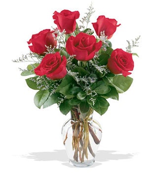 Ankara Keçiören çiçek gönderme firmamızdan size özel Camda hazırlanmış 6 gül Ankara çiçek gönder firması şahane ürünümüz 