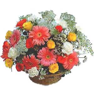 Ankara Keçiören Ostim çiçek gönder en çok satılan ürünümüz Karışık mevsim sepetlerinden çiçek tanzimi Ankara çiçek gönder firması şahane ürünümüz 