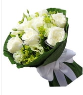 Keçiören çiçekçi sitemizden 9 adet beyaz gül buketi Ankara çiçek siparişi sitesi